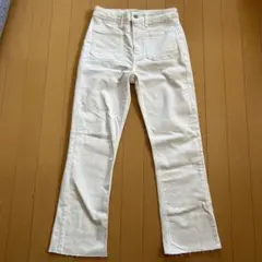 デニムストレートパンツ　ホワイト　ホワイトパンツ　ストレートパンツ　デニム