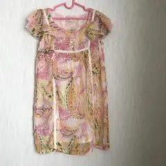 NATURAL BEAUTY BASIC フラワープリント ワンピース S