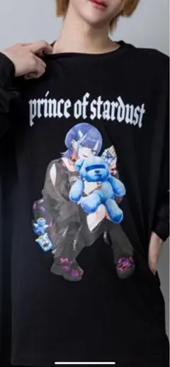 Amilige アミリージュ 星屑の王子様 天使レイ ロングシャツ 黒