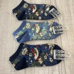 新品　ウィリアムモリス　いちご泥棒　靴下　3足のサムネイル