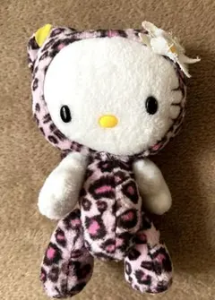 サンリオ　キティちゃん ヒョウ柄　レオパード　ぬいぐるみ　ピンク