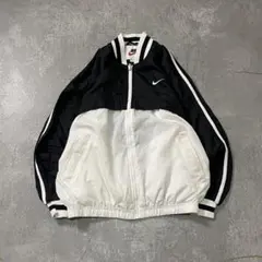 90sナイキナイロントラックジャケットブラックビンテージ古着Mオールド当時物短丈