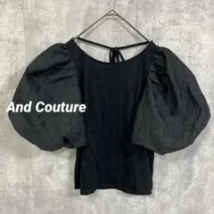 And Couture アンドクチュール　袖ジャガードパフスリーブトップス　38のサムネイル