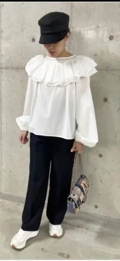 youa by NT HARISEN Blouse ハリセンブラウス ホワイト