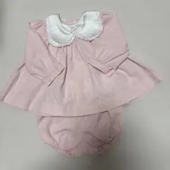 クレージュ　ベビー長袖ワンピース　パンツセット　80 ピンク　お出かけ