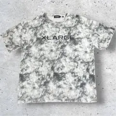 XLARGE タイダイTシャツ L 刺繍ロゴ ビッグシルエット モノトーン