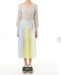 グレースコンチネンタル　カシュクールニットワンピース