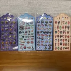 ぷくぷくシール3D 立体シール　硬いタイプ　手帳シール 4枚入りセット