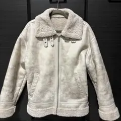 【mystic】フライトボアジャケット　アイボリー