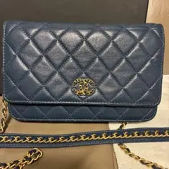 CHANEL ショルダーバッグ マトラッセ ネイビー チェーンのサムネイル
