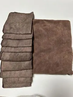 ブラウンマイクロファイバータオルセット