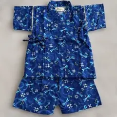 和 こころじんべい トンボ柄 甚平 90cm