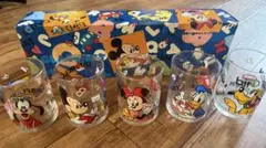 希少♡未使用　Disney ディズニー ミニグラスセット 5個セット レトロ