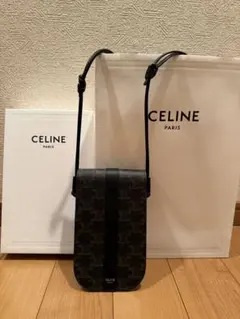 CELINE セリーヌ トリオンフキャンバス モバイルポーチ ショルダーバッグ
