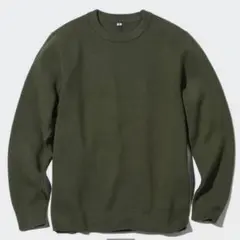 ウォッシャブルミラノリブクルーネックセーター 58オリーブ XL