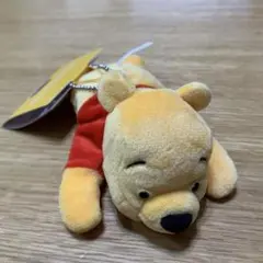 プーさん 寝そべりぬいぐるみ ストラップキーチェーン　東京ディズニーリゾート