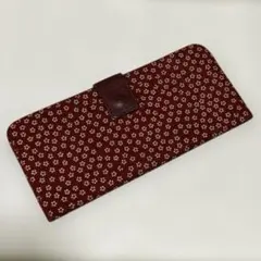 印傳屋 長財布 小花柄 ボルドーのサムネイル