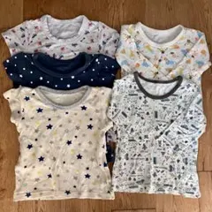 ベビー肌着シャツ 5枚セット　半袖・長袖　80サイズ