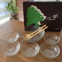 SOGA GLASS ガラスボール 大鉢 ガラス小鉢 サーバースプーン フォーク