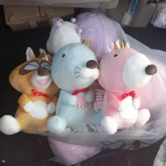 忠犬もちしば＆もふもふシベリアンハスキー ぬいぐるみ 2点セット