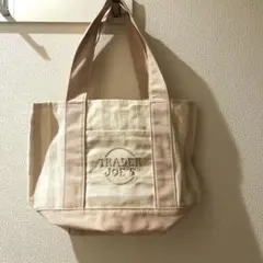 TRADER JOE'S ストライプ ミニ キャンバストートバッグ