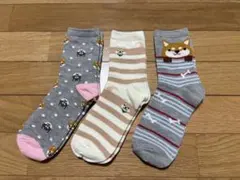 犬デザインソックス3足セット