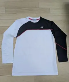 YONEX 長袖Tシャツ S ホワイト/ブラック/レッド