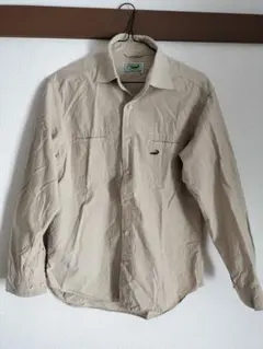 【美品】Crocodile ベージュ 長袖シャツ Mサイズ
