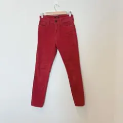 エモダ EMODA スキニーパンツ ストレート　赤 レッド 2 秋冬　個性