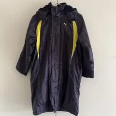 Puma 中綿ベンチコート 黒/黄色 150cm