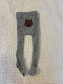 【Gap】大人気！くまさんタイツ/グレー/2〜3歳