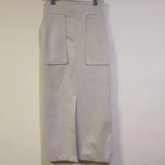 アーバンリサーチヘリンボーン柄タイトスカート　ベージュ裏起毛