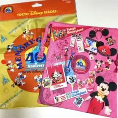 ★新品未使用★ ディズニー40周年 メモリーゴーラウンド きんちゃく(ピンク)のサムネイル
