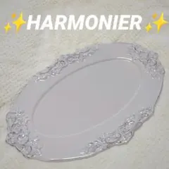 ✨️美品✨️　HARMONIER　楕円プレート　大皿　ピンク　アンティークのサムネイル