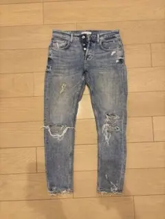 ZARA デニム ダメージ ストレート