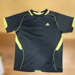 adidas サッカー半袖シャツ 黒/黄色　Lサイズ