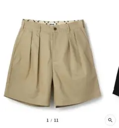 DOUBLE PLEATED T/C SHORTS ダブルプリーツ ショーツ Ｌのサムネイル