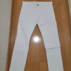 ホワイト スキニーパンツ ストレッチ素材　L
