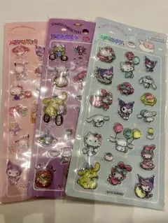 立体シール 3枚セット　クロミ　マイメロ　ポムポムプリン　シナモロール