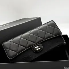 シャネル✨マトラッセ✨ラムスキン✨フラップ✨長財布　箱　55