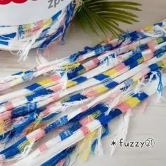 fuzzy㉑パレットボーダー✰ズパゲッティ♢パステル♢Tシャツヤーン