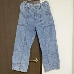 GU レディース デニムパンツ ジーンズ ライトブルー