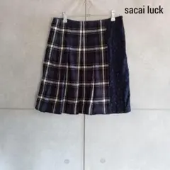 sacai luck サカイ 14AW チェックスカート 日本製　X4538のサムネイル
