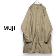 定価¥5,990 MUJI LABO 超長綿ポプリン ロング丈シャツワンピース