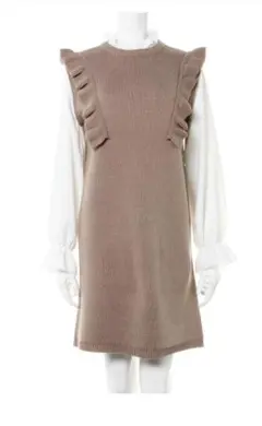 ★INGNI★モカ・ピンク★フリルワンピース★ブラウス★イング★ベージュ★新品★