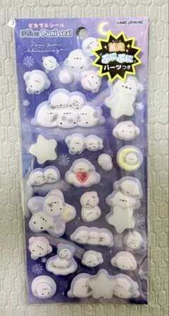正規品　ピカプニシール シマエナガ　蓄光ぷにぷに　カミオジャパン ステッカーのサムネイル