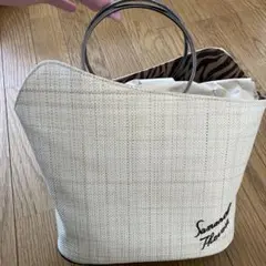 アイボリー トートバッグ Samantha thavasa
