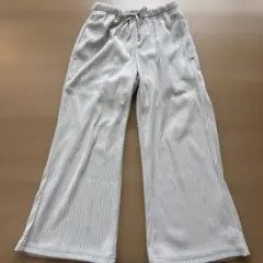 GUリブプルオンワイドフレアパンツロングパンツズボン120