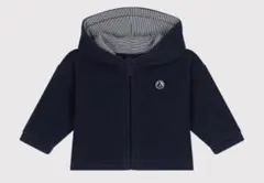 プチバトー フリースジップアップパーカ 12m/74cm