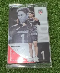 バレー日本代表男子　ウエハース　1 西田 有志選手　1点セット
